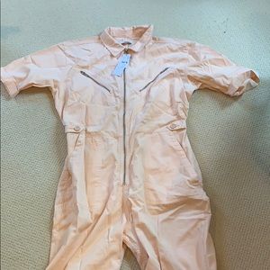 Peach Topshop utility jumpsuit